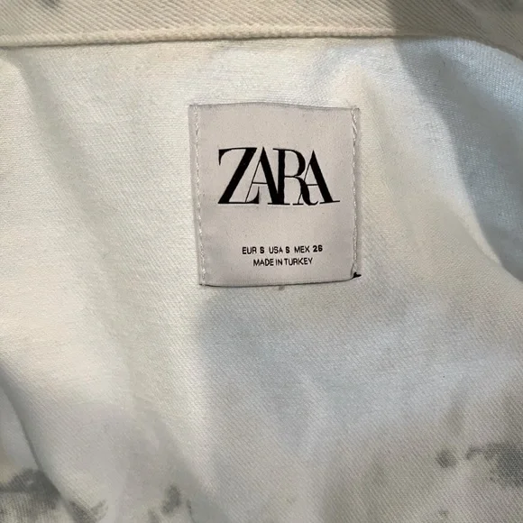 Unique tie dye white denim jean shacket small - Picture 5 of 5